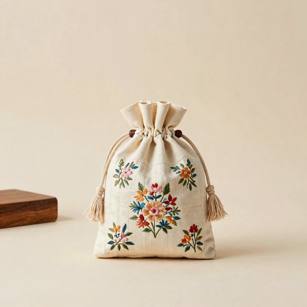 Chikankari Potli Bag